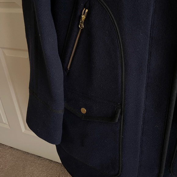 NEW! J. Crew Summit Parka in Italian Stadium-Cloth Wool Coat in Navy (8) - Picture 4 of 16